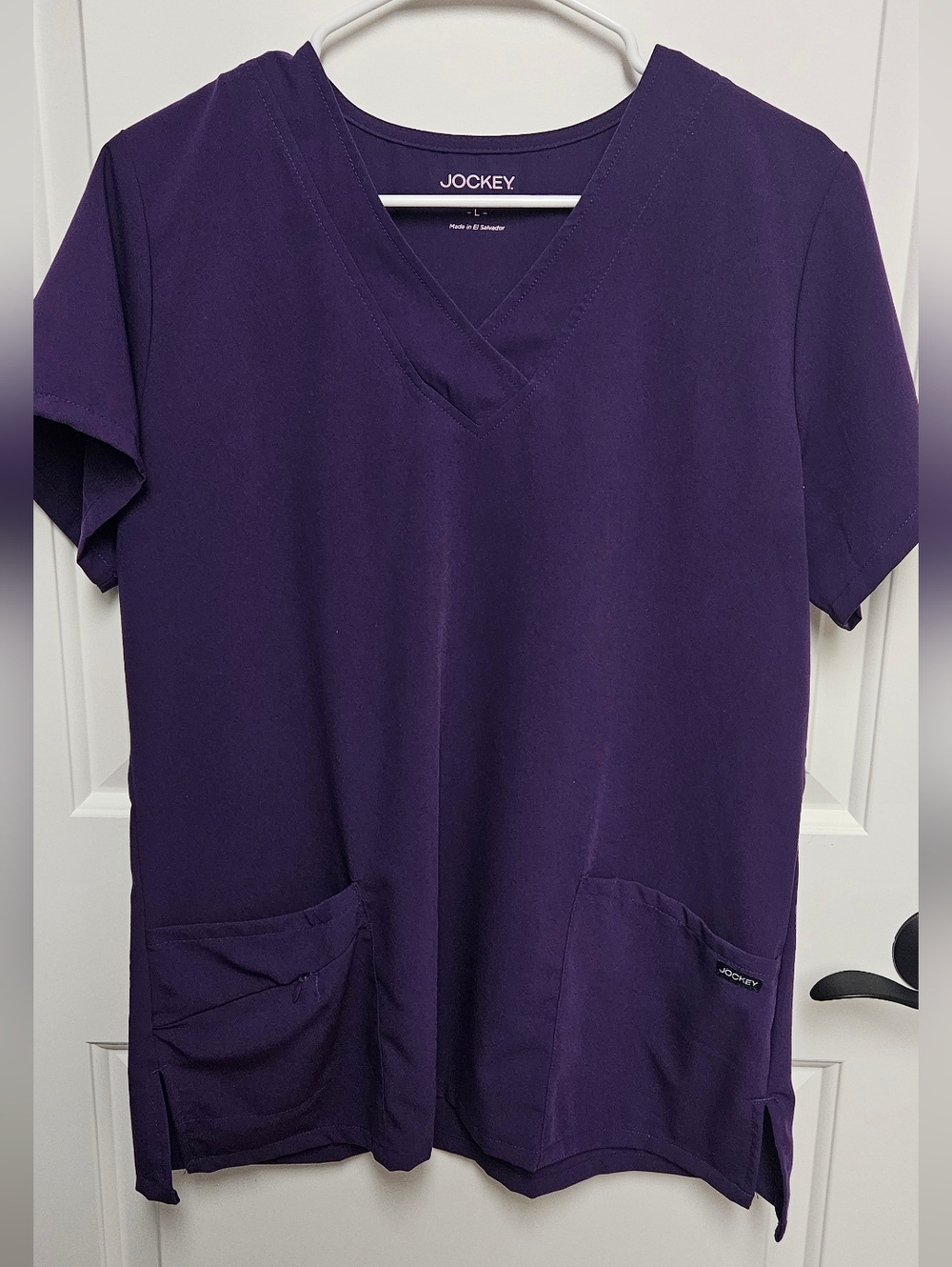 Jockey Purple V-Neck Scrub Top